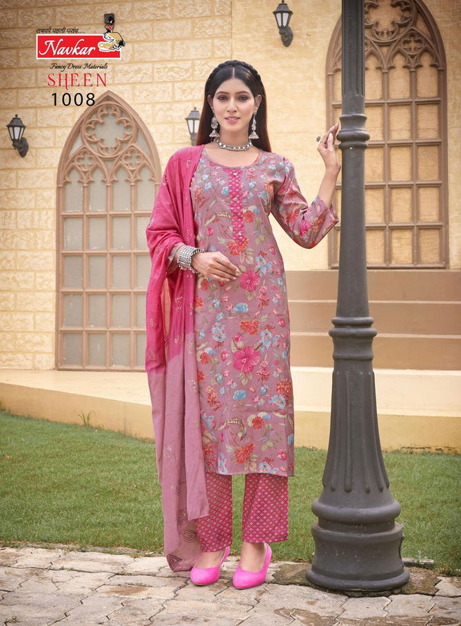 Sheen Vol 3 By Navkar Muslin Printed Kurti With Bottom Dupatta Wholesale Shop In Surat
